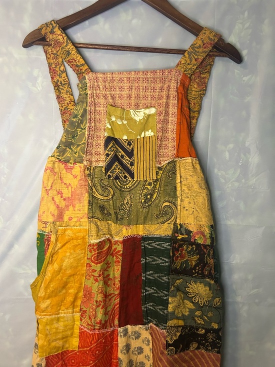 Colorful Patchwork Overalls - Picture 3 of 11